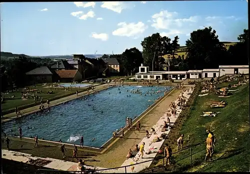 Ak Oberkotzau an der Saale, Terrassenbad