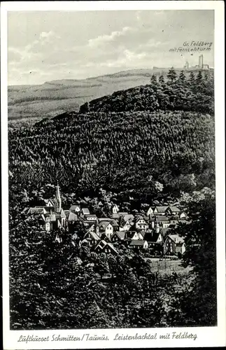 Ak Schmitten im Taunus Hessen, Leistenbachtal mit Feldberg