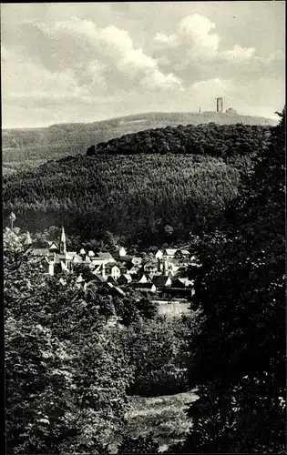 Ak Schmitten im Taunus Hessen, Leistenbachtal, Vogelschau, Feldberg