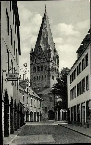 Ak Soest in Westfalen, Rathaus Straße und Dom