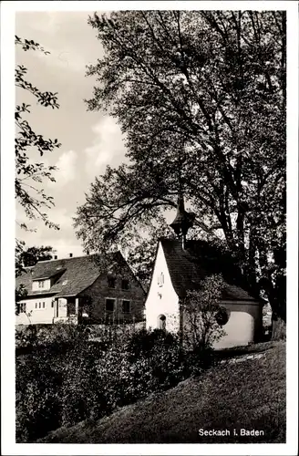 Ak Seckach in Baden, Teilansicht, Kapelle