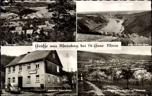 Ak Sankt Goar am Rhein, Rheinbay, Gasthaus Waldfrieden