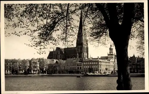 Ak Schwerin in Mecklenburg, Dom v. Pfaffenteich