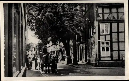 Ak Parchim in Mecklenburg, Straße des Friedens Ecke Marstall