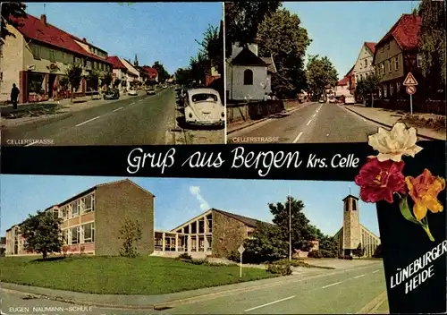 Ak Bergen in der Lüneburger Heide, Cellerstraße, Eugen Naumann Schule