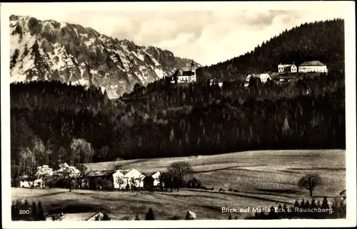 Ak Eisenärzt Siegsdorf in Oberbayern, Blick auf Maria Eck und Rauschberg