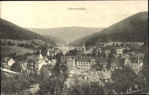 Ak Bad Herrenalb im Schwarzwald, Teilansicht vom Ort