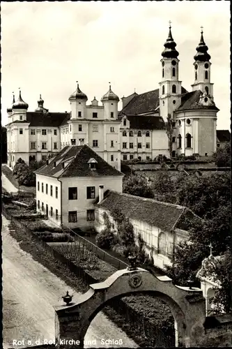 Ak Rot an der Rot in Württemberg, Kirche und Schloss