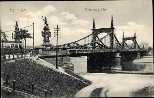 Ak Mannheim in Baden, Friedrichsbrücke