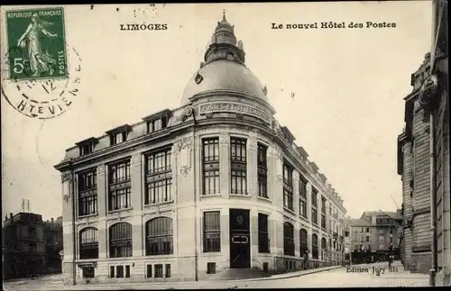 Ak Limoges Haute Vienne, Le nouvel Hotel des Postes