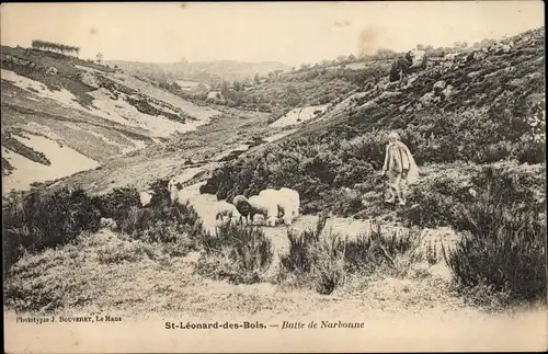 Ak Saint leonard des Bois Sarthe, Butte des Narbonne