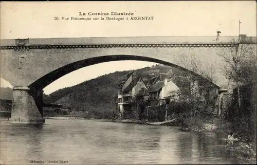 Ak Argentat Correze, Vue Pittoresque sur la Dordogne
