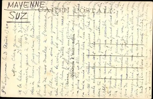 Ak Sainte Suzanne Mayenne, Maison Saint Joseph, vue prise de la Tour