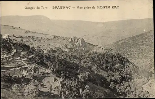 Ak Ispagnac Lozère, Vue prise de Montmirat