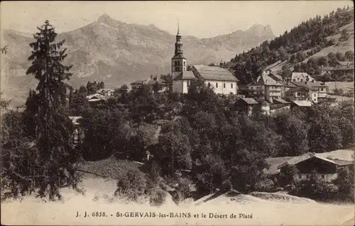 Ak Saint Gervais les Bains Haute Savoie, Le Desert de Plate