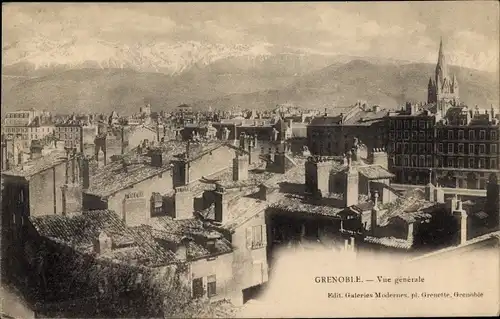 Ak Grenoble Isère, Vue generale