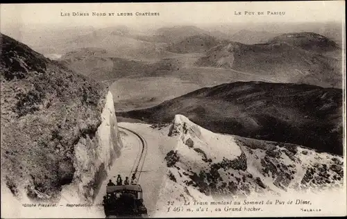 Ak Puy de Dôme, Le Train montant au Sommet du Puy de Dome