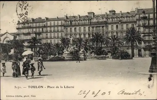 Ak Toulon Var, Place de la Liberte