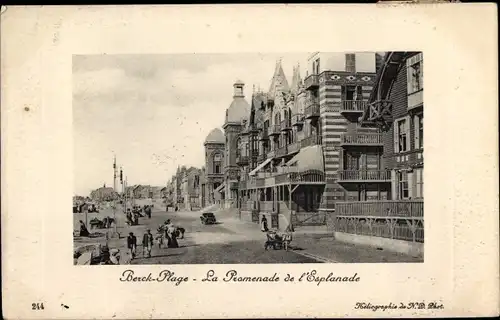 Ak Berck Plage Pas de Calais, La Promenade de l'Esplanade