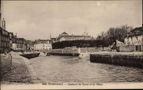 Ak Quimperlé Finistère, Confluent de l'Isole et de l'Ellee