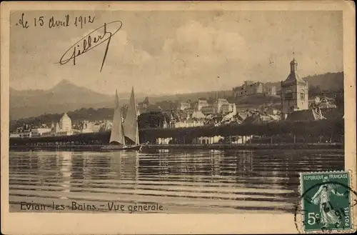 Ak Évian les Bains Haute Savoie, Vue generale