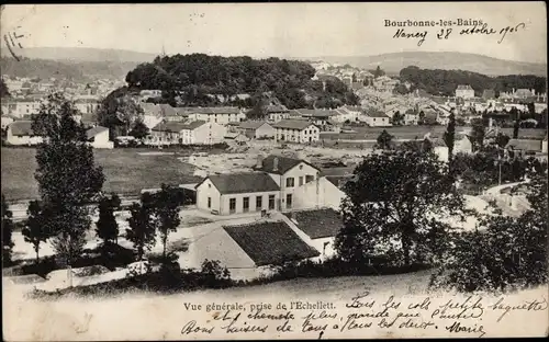 Ak Bourbonne les Bains Haute Marne, Vue generale, prise de l'Echellett