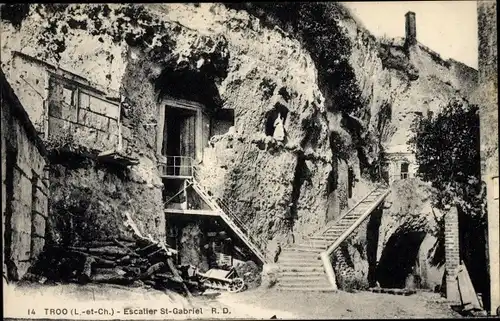 Ak Troo Loir et Cher, Escalier Saint Gabriel