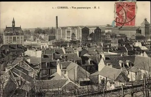 Ak Corbeil Essonne, Vue Panoramique