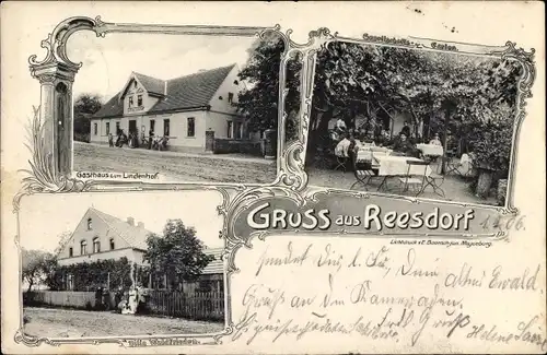 Ak Reesdorf Möckern im Jerichower Land, Gasthof zum Lindenhof, Villa Waldfrieden