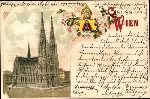 Wappen Litho Wien 1 Innere Stadt, Votivkirche