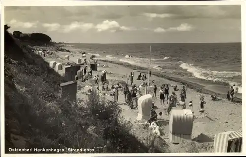 Ak Ustronie Morskie Henkenhagen Pommern, Strandleben