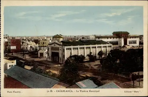 Ak Casablanca Marokko, Le Theatre Municipal