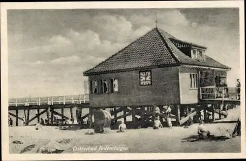 Ak Boltenhagen, Ostseebad, Blick auf das Haus auf der Seebrücke