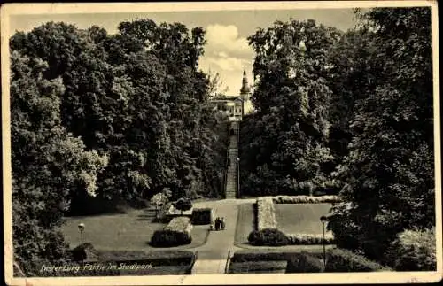 Ak Tschernjachowsk Insterburg Ostpreußen, Partie im Stadtpark