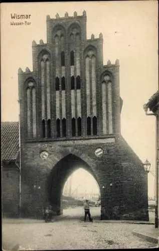 Ak Hansestadt Wismar, Wasser-Tor