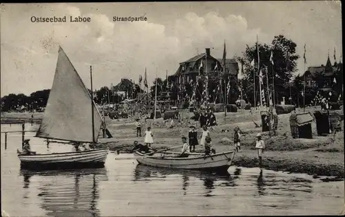 Ak Ostseebad Laboe, Strandpartie, Segelboot