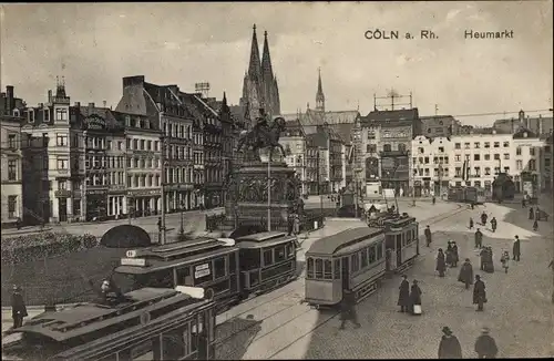 Ak Köln am Rhein, Heumarkt, Straßenbahn Linie 11