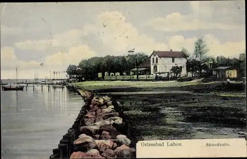 Ak Ostseebad Laboe, Strandhalle