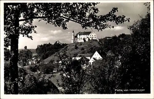 Ak Hexenagger Altmannstein Oberbayern, Blick zum Schloss, Teilansicht