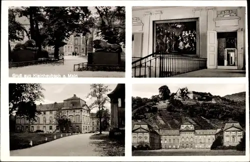 Ak Kleinheubach am Main Unterfranken, Schlosspartie, Innenansicht