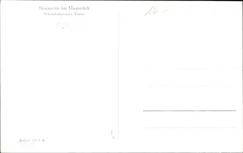 Ak Simmern im Hunsrück, Schinderhannes Turm