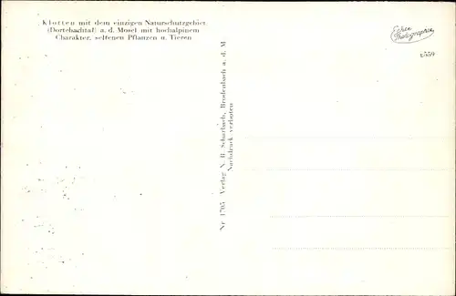 Ak Klotten an der Mosel, Ortsansicht, Naturschutzgebiet Dortebachtal, Wasserfall