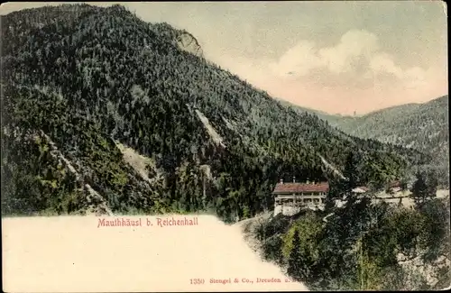 Ak Thumsee Karlstein Bad Reichenhall Oberbayern, Mauthhäusl, Berge, Wald, Gasthof