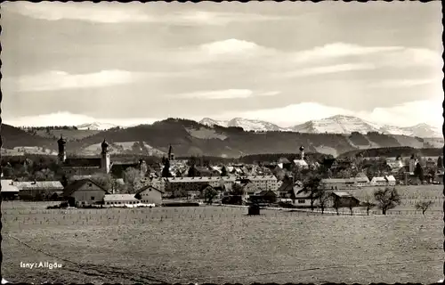 Ak Isny im Allgäu, Ort mit Umgebung