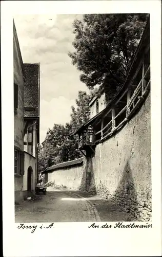 Ak Isny im Allgäu, An der Stadtmauer