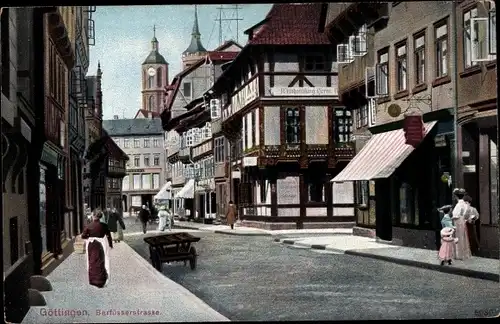 Ak Göttingen in Niedersachsen, Barfüsserstraße