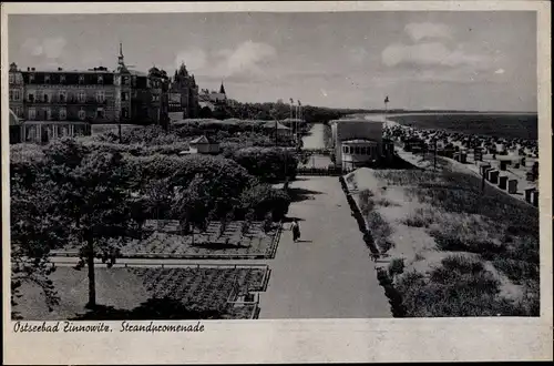 Ak Ostseebad Zinnowitz auf Usedom, Strandpromenade