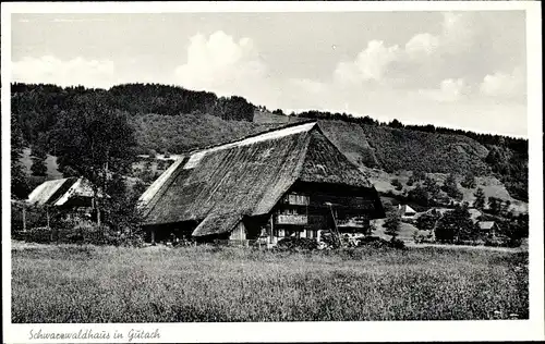 Ak Gutach im Breisgau Schwarzwald, altes Schwarzwaldhaus