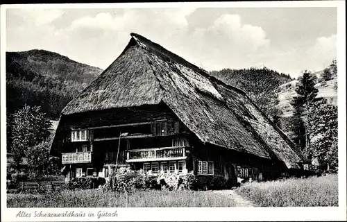 Ak Gutach im Breisgau Schwarzwald, altes Schwarzwaldhaus