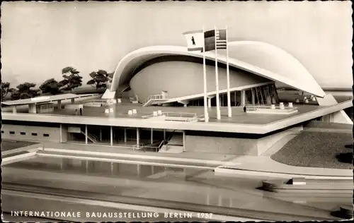 Ak Berlin Tiergarten, Modell Kongresshalle, Int. Bauausstellung 1957, Schwangere Auster